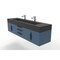 Castello Usa Nile 72" Wall Mounted Blue Vanity With Black Top And Black Handles CB-MC-72BLU-BL-2053-BL - alternate 4